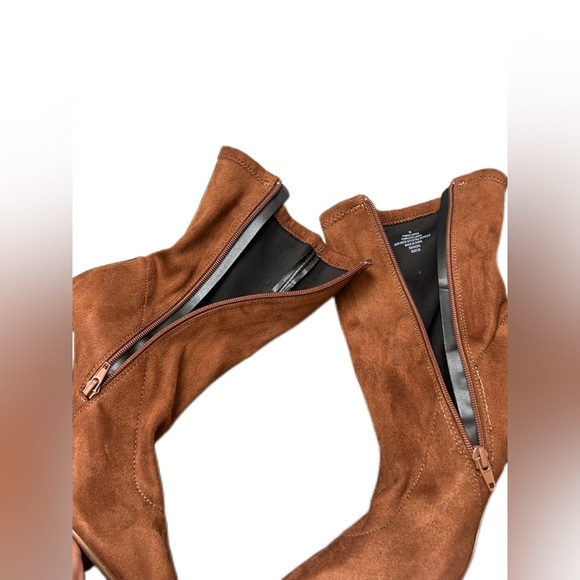 Express Brown Suede Sock Booties Size 10 - Picture 6 of 10
